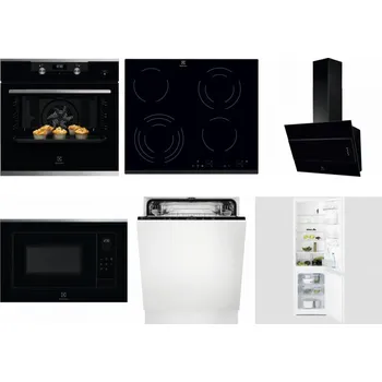 Set domácích spotřebičů ELECTROLUX KODEH70X + ELECTROLUX EHF6343FOK + ELECTROLUX LFV316K + ELECTROLUX LMS4253TMX + ELECTROLUX EEA27200L + ELECTROLUX LNT3LF18S