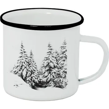 Plecháček - smaltový lem s potiskem Winter Trees II (Plecháček)