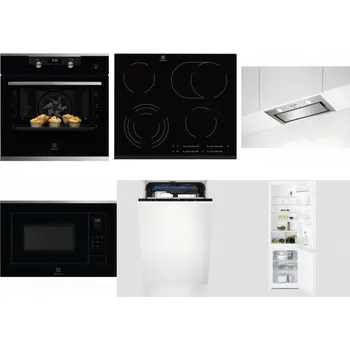 Set domácích spotřebičů ELECTROLUX KODEH70X + ELECTROLUX EHF6547FXK + ELECTROLUX LFG716X + ELECTROLUX LMS4253TMX + ELECTROLUX EEM23100L + ELECTROLUX LNT3LF18S