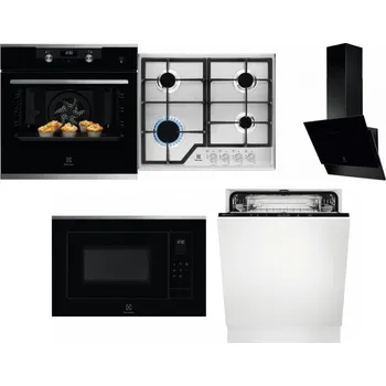 Set domácích spotřebičů ELECTROLUX KODEH70X + ELECTROLUX KGS6426SX + ELECTROLUX LFV616K + ELECTROLUX LMS4253TMX + ELECTROLUX EEA27200L