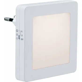 Noční světlo PAULMANN noční světlo do zásuvky Esby hranaté bílá soumrakový senzor 924.93 P 92493