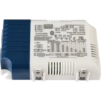 Příslušenství pro svítidlo Meanwell LED-napájení DIM, Multi CC, LCM-25BLE / Casambi + Push konstantní proud 350/500/600/700/900/1050 mA IP20 stmívatelné 6-54V DC 18,90-25,20 W 862243
