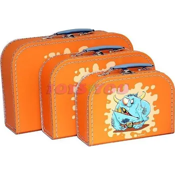 Školní kufřík Kazeto Dětský kufřík Příšerka - oranžový 20 cm