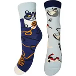 Dámské ponožky - Aura.Via NZP9080, modrá/kočky Barva: Modrá, Velikost: 38-41