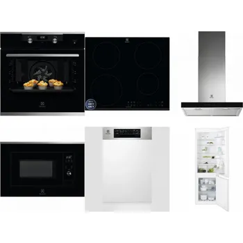 Set domácích spotřebičů ELECTROLUX KODEH70X + ELECTROLUX LIR60433B + ELECTROLUX LFT766X + ELECTROLUX LMS2203EMX + ELECTROLUX EEM43300IX + ELECTROLUX ENT6TF18S
