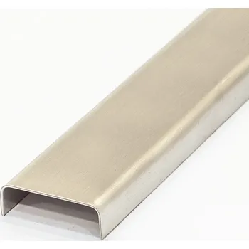 Stavební profil Lišta listela ACERO 10 mm, 2.0 m, kartáčovaná nerez (Listela Acero nerez 10mm kartáč. 2m)