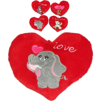 plyšák PLYŠ Srdíčko Love se zvířátkem 48cm 4 druhy *PLYŠOVÉ HRAČKY*