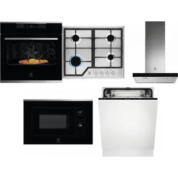Set domácích spotřebičů ELECTROLUX KOBCS31X + ELECTROLUX KGS6426SX + ELECTROLUX LFT766X + ELECTROLUX LMS2203EMX + ELECTROLUX EEA27200L