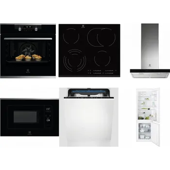 Set domácích spotřebičů ELECTROLUX KODDP77X + ELECTROLUX EHF6547FXK + ELECTROLUX LFT766X + ELECTROLUX LMS2203EMX + ELECTROLUX EES48200L + ELECTROLUX ENT6TF18S