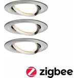 PAULMANN SmartHome Zigbee vestavná svítidla sada LED Coin Nova Plus 3x6,5W stmívatelné kruhové kov kartáčovaný 929.59 P 92959