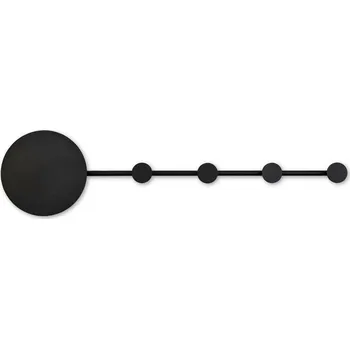 Věšák FARO HAN nástěnná lampa/věšák na kabáty, černá