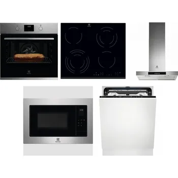 Set domácích spotřebičů ELECTROLUX KOFGH70TX + ELECTROLUX EHF6343FOK + ELECTROLUX LFT426X + ELECTROLUX EMS4253TEX + ELECTROLUX EEM69410L