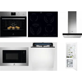 Set domácích spotřebičů ELECTROLUX KODGH70TX + ELECTROLUX EHF6343FOK + ELECTROLUX LFT766X + ELECTROLUX EMS4253TEX + ELECTROLUX EES48200L + ELECTROLUX ENT6TF18S