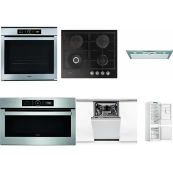Set domácích spotřebičů WHIRLPOOL ABSOLUTE AKZM 8480 IX + WHIRLPOOL GOFL 629/NB + WHIRLPOOL AKR 650/1 IX + WHIRLPOOL ABSOLUTE AMW 730 IX + WHIRLPOOL WSIO 3O34 PFE X + WHIRLPOOL WHC18 T311