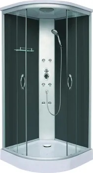 Masážní sprchový box Sanotechnik QuickLine Punto 90 x 90 x 215 cm černý CL07
