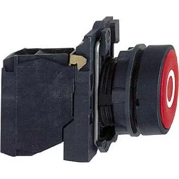 vypínač Schneider XB5AA4322 Ovládač stiskací lícující, 1 V - rudý