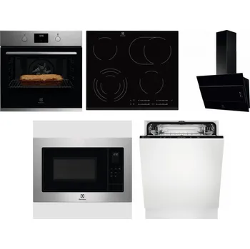 Set domácích spotřebičů ELECTROLUX KOFGH70TX + ELECTROLUX EHF6547FXK + ELECTROLUX LFV316K + ELECTROLUX EMS4253TEX + ELECTROLUX EEA27200L