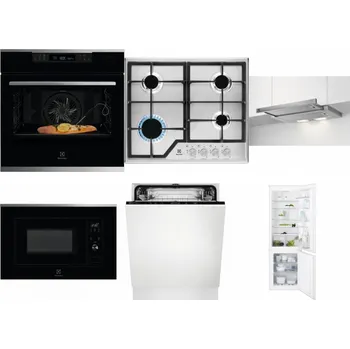Set domácích spotřebičů ELECTROLUX KOBCS31X + ELECTROLUX KGS6426SX + ELECTROLUX LFP326S + ELECTROLUX LMS2203EMX + ELECTROLUX EEA27200L + ELECTROLUX ENT6TF18S