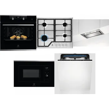 Set domácích spotřebičů ELECTROLUX KODEH70X + ELECTROLUX KGS6426SX + ELECTROLUX LFG716X + ELECTROLUX LMS2203EMX + ELECTROLUX EES48200L
