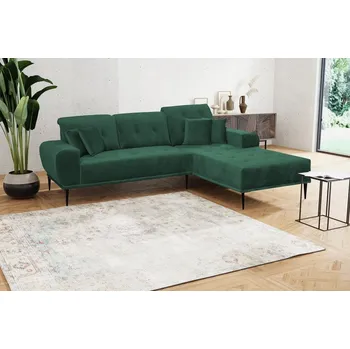 Sedací souprava Sedačka RAPALLO, potahový materiál: TIFFANY 10 zelená, roh: pravý