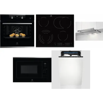 Set domácích spotřebičů ELECTROLUX KODEH70X + ELECTROLUX EHF6547FXK + ELECTROLUX LFP326S + ELECTROLUX LMS4253TMX + ELECTROLUX EEM23100L