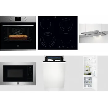 Set domácích spotřebičů ELECTROLUX KOFGH70TX + ELECTROLUX EHF6343FOK + ELECTROLUX LFP326S + ELECTROLUX EMS4253TEX + ELECTROLUX EEM23100L + ELECTROLUX LNT3LF18S