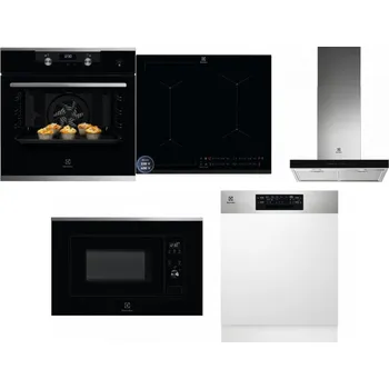 Set domácích spotřebičů ELECTROLUX KODEH70X + ELECTROLUX EIS62449 + ELECTROLUX LFT766X + ELECTROLUX LMS2203EMX + ELECTROLUX EEM48300IX