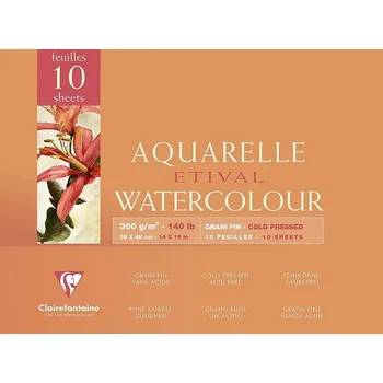 Blok CLAIREFONTAINE Etival CP, 36x48cm, 300g, 10 listů