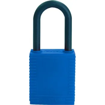 Visací zámek Nylonové bezpečnostní zámky s 38mm okem, modrá, 6 ks