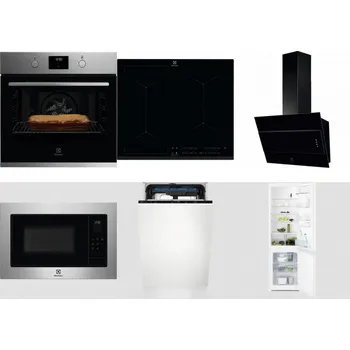 Set domácích spotřebičů ELECTROLUX KOFGH70TX + ELECTROLUX EIV634 + ELECTROLUX LFV316K + ELECTROLUX EMS4253TEX + ELECTROLUX EEM23100L + ELECTROLUX LNT3LF18S
