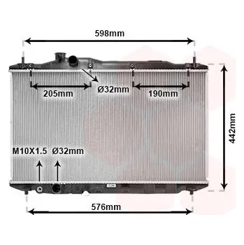 Motor automobilu Chladič, chlazení motoru VAN WEZEL 25002189