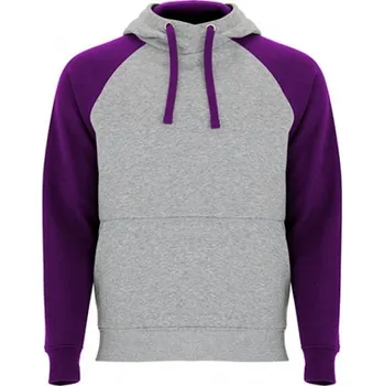 Pánské oblečení Mikina ROLY BADET, barva melírová šedá - purpurová, velikost 3 roky