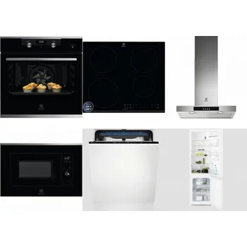 Set domácích spotřebičů ELECTROLUX KODEH70X + ELECTROLUX LIR60433B + ELECTROLUX LFT426X + ELECTROLUX LMS2203EMX + ELECTROLUX EES48200L + ELECTROLUX LNT3LF18S