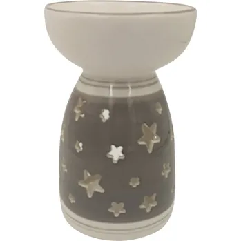 Aromalampa keramická šedá s hvězdičkami, 16 cm