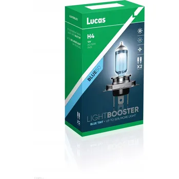 Autožárovka Lucas H4 BLUE50 +50% 60/55W 12V P43t sada 2ks LLX472BLUX2