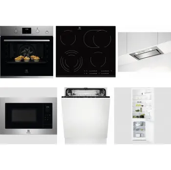 Set domácích spotřebičů ELECTROLUX KODGH70TX + ELECTROLUX EHF6547FXK + ELECTROLUX LFG716X + ELECTROLUX EMS4253TEX + ELECTROLUX EEA27200L + ELECTROLUX LNT3LF18S