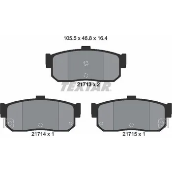 Brzdová destička Sada brzdových destiček, kotoučová brzda TEXTAR 2171301