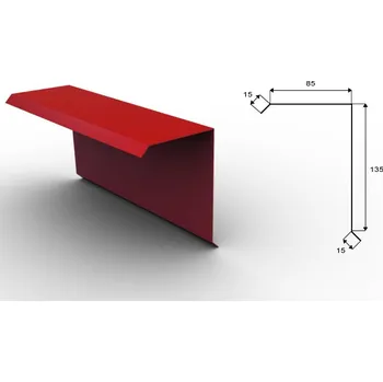 Blachdom Závětrná lišta Omak horní PE lesk Barva krytiny: Šedohnědá RAL 8019
