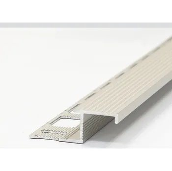 Stavební profil Schodová lišta Havos Z 12,5mm / 2,5m elox přírodní s nášlapnou hranou (Schodový profil "Z" AL 12mm /2,5m elox přírodní )