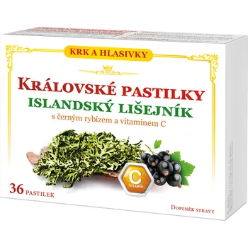 Přírodní produkt SWISS MED Pharmaceuticals Královské pastilky islandský lišejník 36 ks