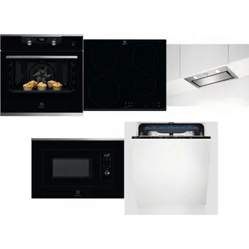 Set domácích spotřebičů ELECTROLUX KODEH70X + ELECTROLUX LIR60430 + ELECTROLUX LFG716X + ELECTROLUX LMS2203EMX + ELECTROLUX EES48200L
