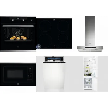 Set domácích spotřebičů ELECTROLUX KODEH70X + ELECTROLUX LIR60433B + ELECTROLUX LFT426X + ELECTROLUX LMS4253TMX + ELECTROLUX EEM23100L + ELECTROLUX LNT3LF18S