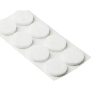 Podložka pod nábytek Walteco Filcové podložky, průměr 24mm, samolepicí, bílé, 8 ks