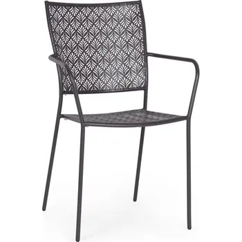 BIZZOTT zahradní kovová jídelní židle LIZETTE antracit 0802968