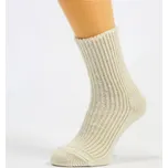 Vlněné, teplé zimní ponožky, sibiřky MILOŠ, bílé, vysoké, unisex, vel. 42-43