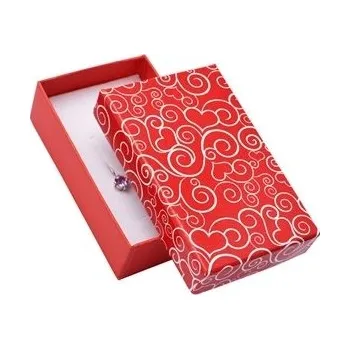 Dárková krabička JKBox Dárková krabička na soupravu šperků se srdíčkovými ornamenty