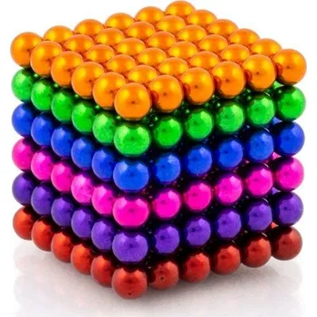 Hlavolam Magnetická stavebnice NeoCube mix 6 barev, 216 kuliček o průměru 5 mm