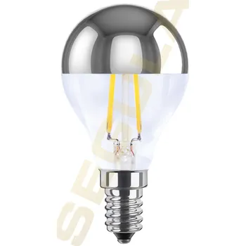 Žárovka Segula 55370 LED kapka zrcadlový vrchlík stříbrná E14 2,5 W (21 W) 200 Lm 2.700 K