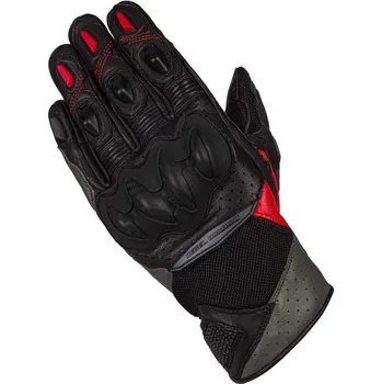 Sport Rebelhorn FLUX II LADY černé šedé fluo červené dámské kožené rukavice na motorku S