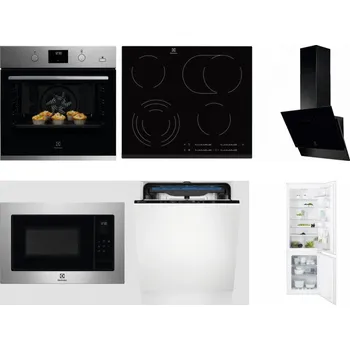 Set domácích spotřebičů ELECTROLUX KODGH70TX + ELECTROLUX EHF6547FXK + ELECTROLUX LFV616K + ELECTROLUX EMS4253TEX + ELECTROLUX EES48200L + ELECTROLUX ENT6TF18S
